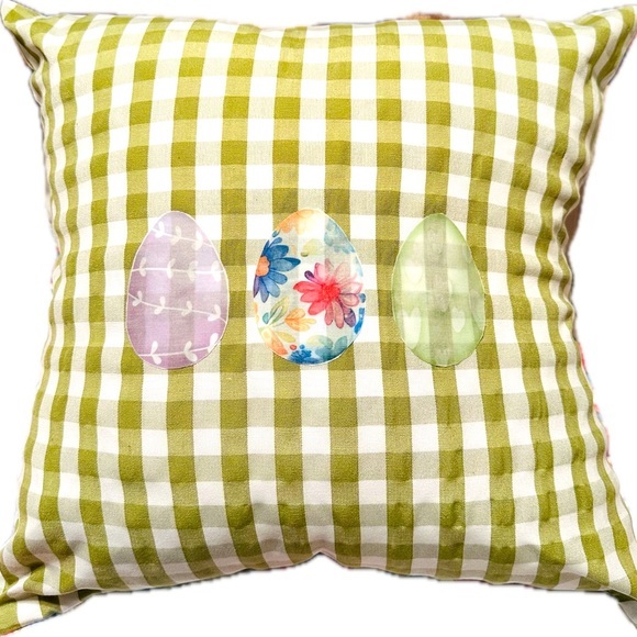 Easter Egg Pillow Cover The Pillow Paddock exclusive 18x18 cover only - Picture 1 of 2